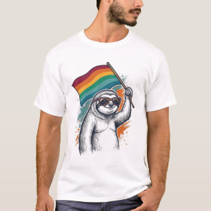 Stolz Faultier Vintage Gravur T-Shirt Design_1
