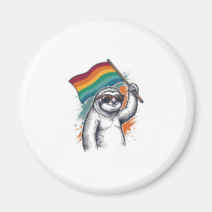 Stolz Faultier Vintage Gravur T-Shirt Design_1 Magnet