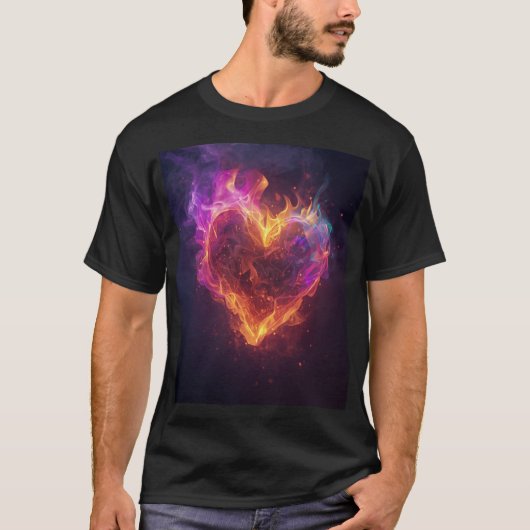 Stolz Feuer Herzen T-Shirt (Vorderseite)