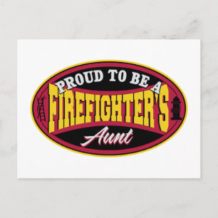 Stolz, Feuerwehrtante zu sein Postkarte
