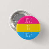 Stolz-Flaggen-Liebe der Wanne ist pansexual Button (Vorne & Hinten)