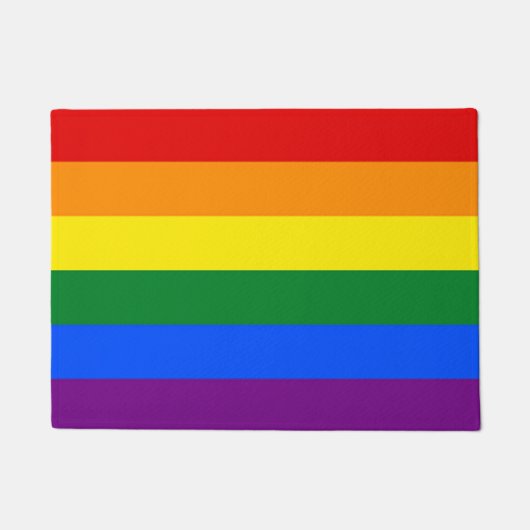 Stolz-Flaggen-Tür-Matten-Regenbogen-Gay Fußmatte (Vorderseite)