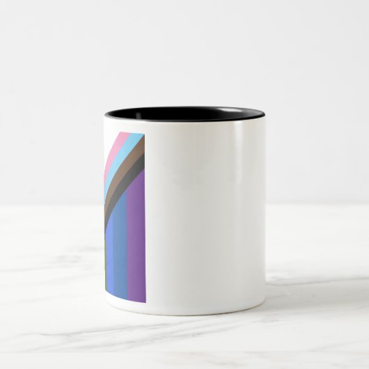 Stolz-Fortschritts-Flagge Zweifarbige Tasse (Mittel)