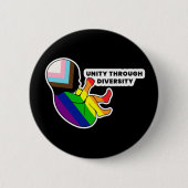 Stolz Fötus Unity Through Diversity Button (Vorderseite)
