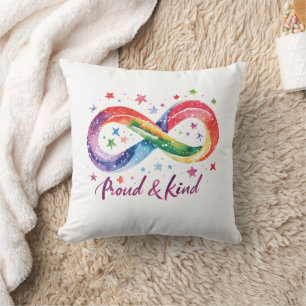 Stolz & Freundliches Regenbogen-Unendlichkeit-Desi Kissen