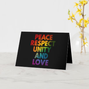 Stolz Frieden Respekt Einheit Und Liebe Karte