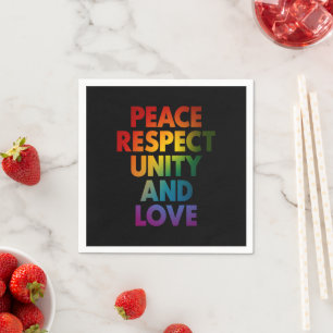 Stolz Frieden Respekt Einheit Und Liebe Serviette