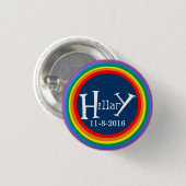 Stolz für Hillary durch HillaryClinton4u Button (Vorne & Hinten)