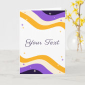 Stolz für nicht binäre Flag-Farben und Glitzern fü Karte (Gelbe Blume)