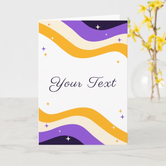 Stolz für nicht binäre Flag-Farben und Glitzern fü Karte (Gelbe Blume)