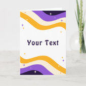 Stolz für nicht binäre Flag-Farben und Glitzern fü Karte (Vorderseite)