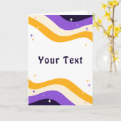 Stolz für nicht binäre Flag-Farben und Glitzern fü Karte (Gelbe Blume)