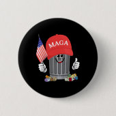 Stolz Garbage Trump Unterstützer Müll kann Cartoon Button (Vorderseite)