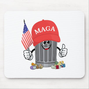 Stolz Garbage Trump Unterstützer Müll kann Cartoon Mousepad