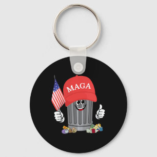 Stolz Garbage Trump Unterstützer Müll kann Cartoon Schlüsselanhänger