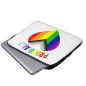 Stolz Gay POC für alle LGBTQAI-Gay-Freunde-Flagge  Laptopschutzhülle (Vorne Knopf)