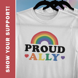 Stolz Gay Rights Support, Unisex White T-Shirt