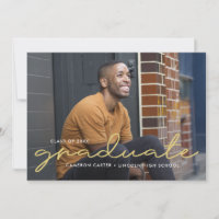 Stolz geschrieben Editable Color Abschluss Invitat