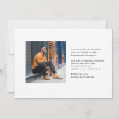 Stolz geschrieben Editable Color Abschluss Invitat Einladung (Rückseite)