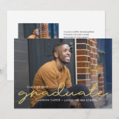 Stolz geschrieben Editable Color Abschluss Invitat Einladung (Vorne/Hinten)