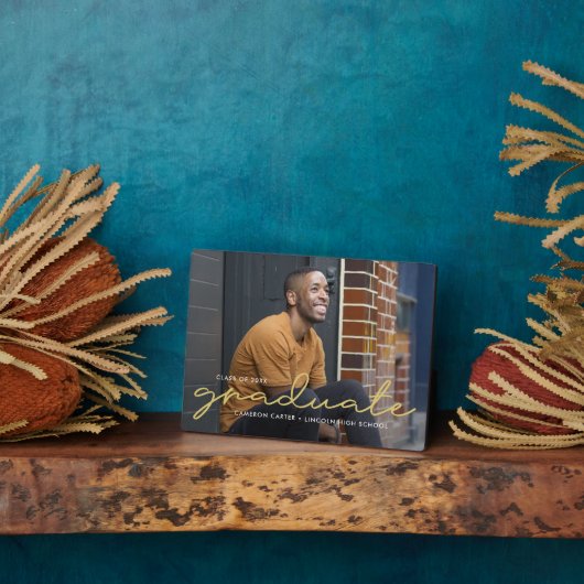 Stolz geschrieben EDITABLE FARBEN Abschluss Plaque Fotoplatte (Seite)