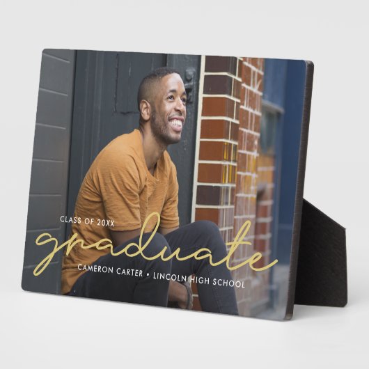 Stolz geschrieben EDITABLE FARBEN Abschluss Plaque Fotoplatte (Seite)