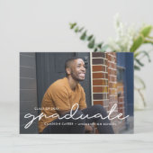 Stolz geschriebener bearbeitbarer Abschluss Einladung (Stehend Vorderseite)