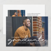 Stolz geschriebener bearbeitbarer Abschluss Einladung (Vorne/Hinten)