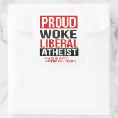 Stolz Geweckt liberaler Atheist - Wie sonst darf i Quadratischer Aufkleber (Tasche)