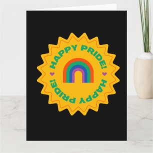 Stolz. Glücklicher Stolz. Gay Liebe, Regenbogenfar Karte