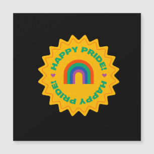 Stolz. Glücklicher Stolz. Gay Liebe, Regenbogenfar Magnetkarte