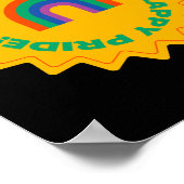 Stolz. Glücklicher Stolz. Gay Liebe, Regenbogenfar Poster (Ecke)