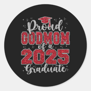Stolz Godmutter von einem 2025 Grad Grad Prom Seni Runder Aufkleber