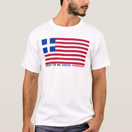 STOLZ, GRIECHISCHER AMERIKANER ZU SEIN!- "Mit Text T-Shirt (Vorderseite)