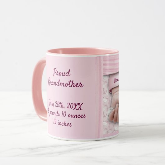 Stolz (Groß-/Gott-)Mutter (anpassbar) Tasse (Vorderseite Links)