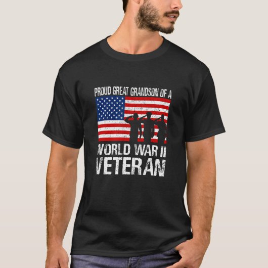 Stolz Großvater eines Veteranen der zweiten Weltwo T-Shirt (Vorderseite)