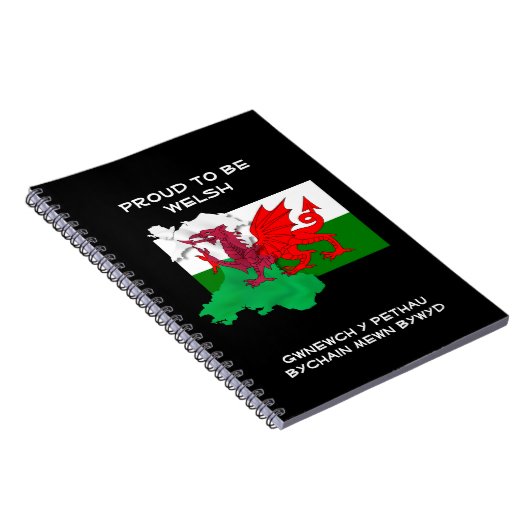 STOLZ, GUH Walisische Flagge zu sein Notizblock (Rechte Seite)