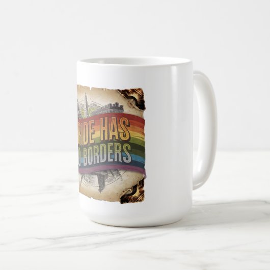 Stolz hat keine Grenzen Klassische Tasse LGBTQ (VorderseiteRechts)