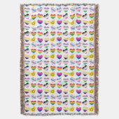 Stolz Hearts Throw Decke (Vorderseite Vertikal)