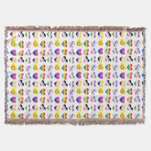 Stolz Hearts Throw Decke (Vorderseite)