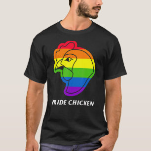 Stolz Huhn Lgbt Wortspiel Gebratene Regenbogenfla T-Shirt