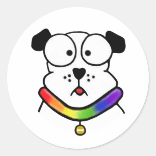 Stolz-Hunde-Aufkleber Runder Aufkleber