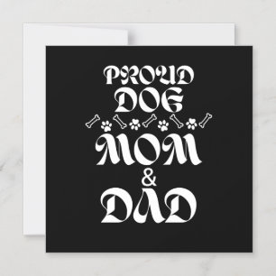 STOLZ HUNDE MAMA & VATER HUNDE LOVERS PETS LOVERS MAGNETEINLADUNG
