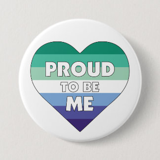 Stolz, ich LGBTQ Gay Men Stolz Herz Button