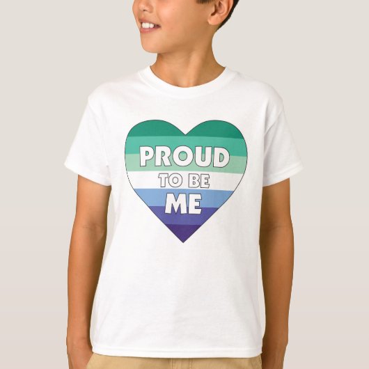 Stolz, ich LGBTQ Gay Men Stolz Herz T-Shirt (Vorderseite)