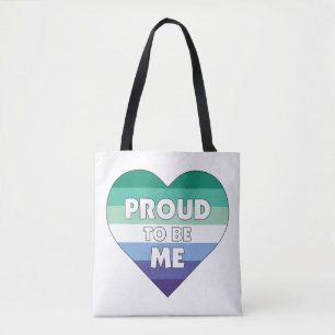 Stolz, ich LGBTQ Gay Men Stolz Herz Tasche
