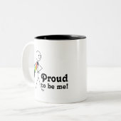 Stolz, ich Que Stolz Superheld zu sein Zweifarbige Tasse (Vorderseite Links)