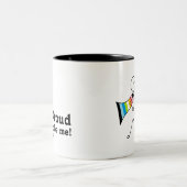 Stolz, ich Que Stolz Superheld zu sein Zweifarbige Tasse (Mittel)