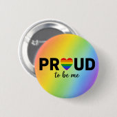 STOLZ, ICH SELBST Regenbogen-LGBTQ+-Pride-Monat Button (Vorne & Hinten)