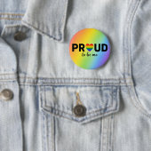STOLZ, ICH SELBST Regenbogen-LGBTQ+-Pride-Monat Button (Beispiel)